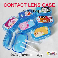 סט צבעוני לאחסון עדשות מגע + ציוד לטיפול בעדשות