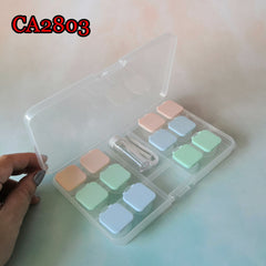 סט 6 מחסניות צבעי ג'לי בעיצוב חדש + קופסת אחסון + ציוד לטיפול בעדשות