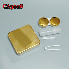 סט מרובע בעיצוב מודרני לאחסון עדשות מגע + ציוד לטיפול בעדשות