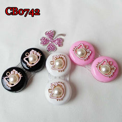 מחסנית יוקרתית לאחסון עדשות מגע בעיצוב הלו קיטי