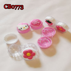 מחסנית לאחסון עדשות מגע בעיצוב הלו קיטי ותות