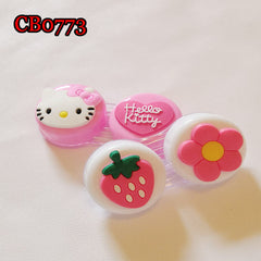 מחסנית לאחסון עדשות מגע בעיצוב הלו קיטי ותות